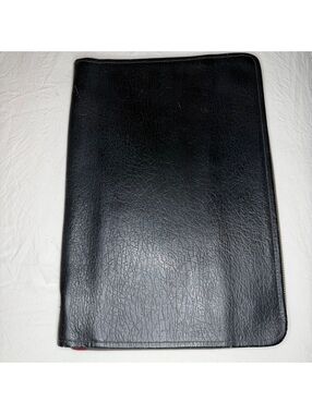 Black Leather Zippered Portfolio Folio Jacob Trade Mark No 9147